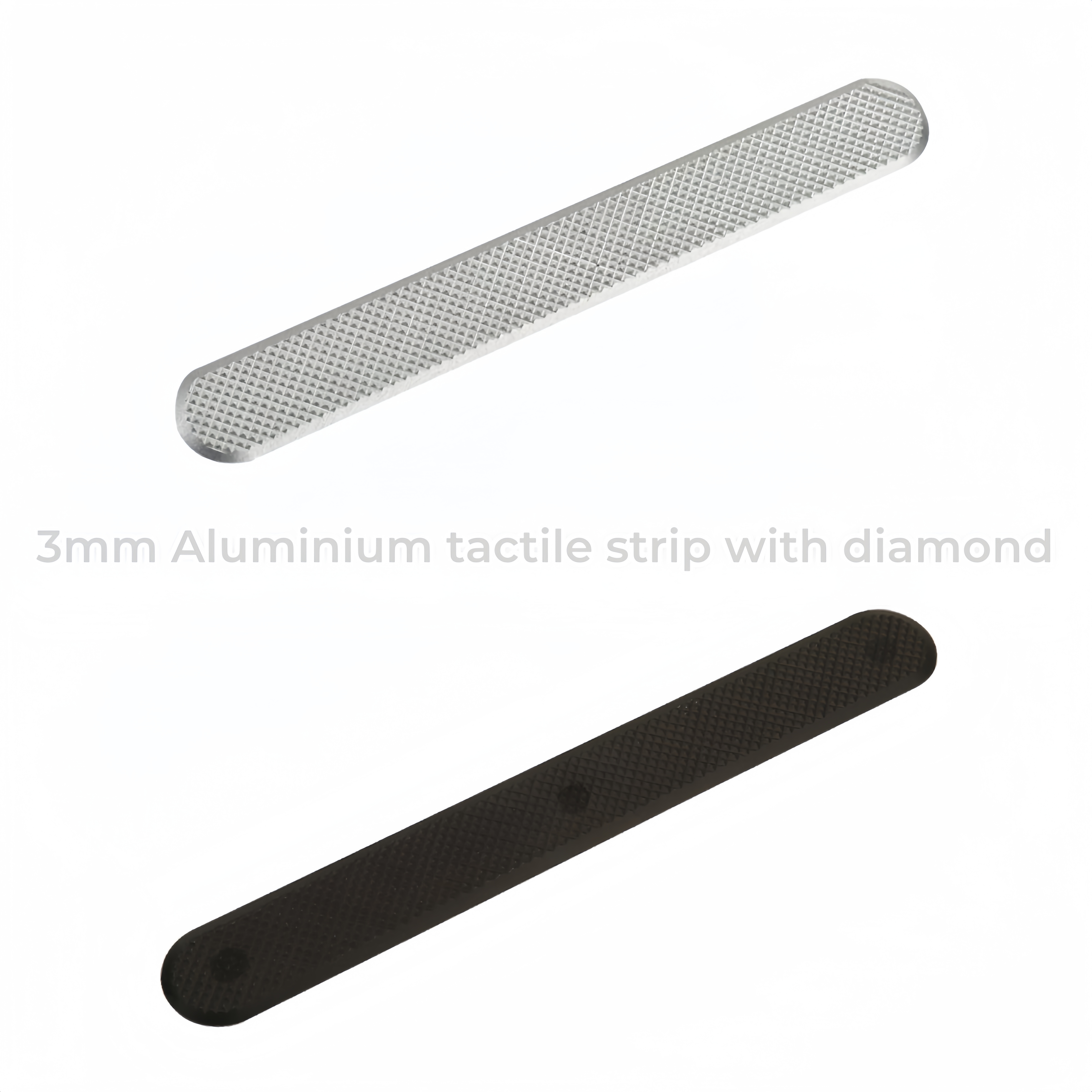 Tira de pavimentación de indicadores táctiles direccionales de aluminio con superficie de diamante para persianas RY-TA105